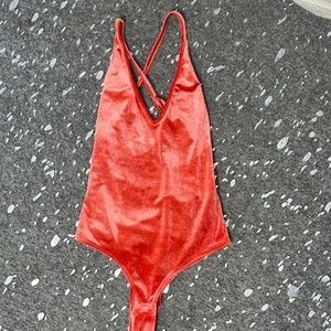 Summer velvet bodysuit